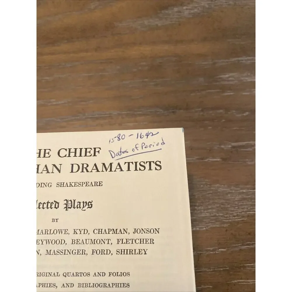 The Chief Elizabethan Dramatists (William Allan‎ Neilson) (ID:11414)
